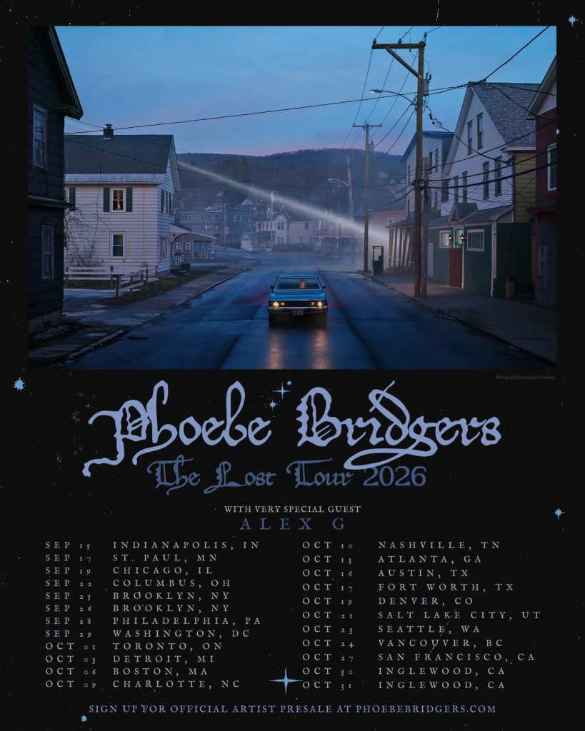 Phoebe Bridgers 2026 tour poster